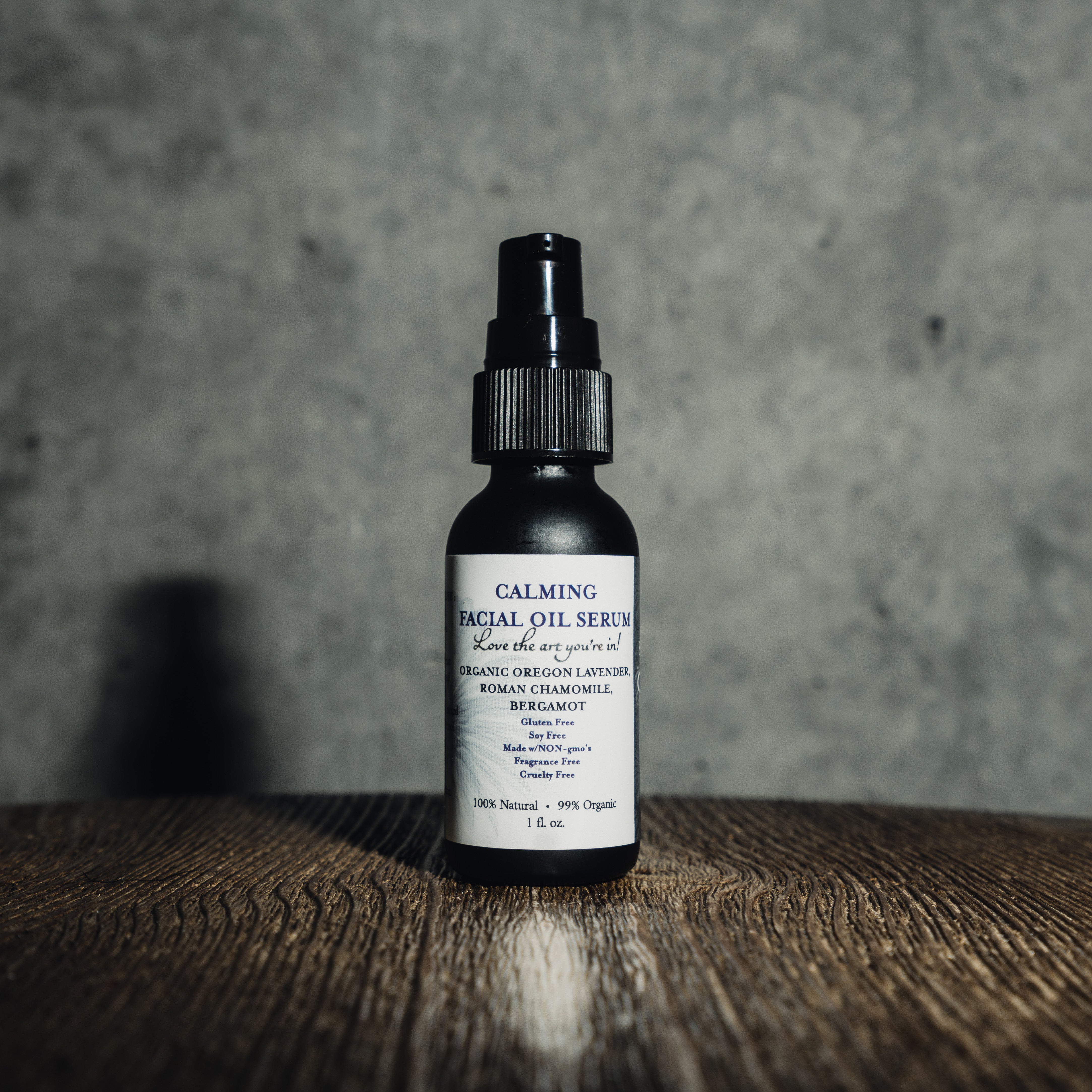 calming all-natural facial oil serum