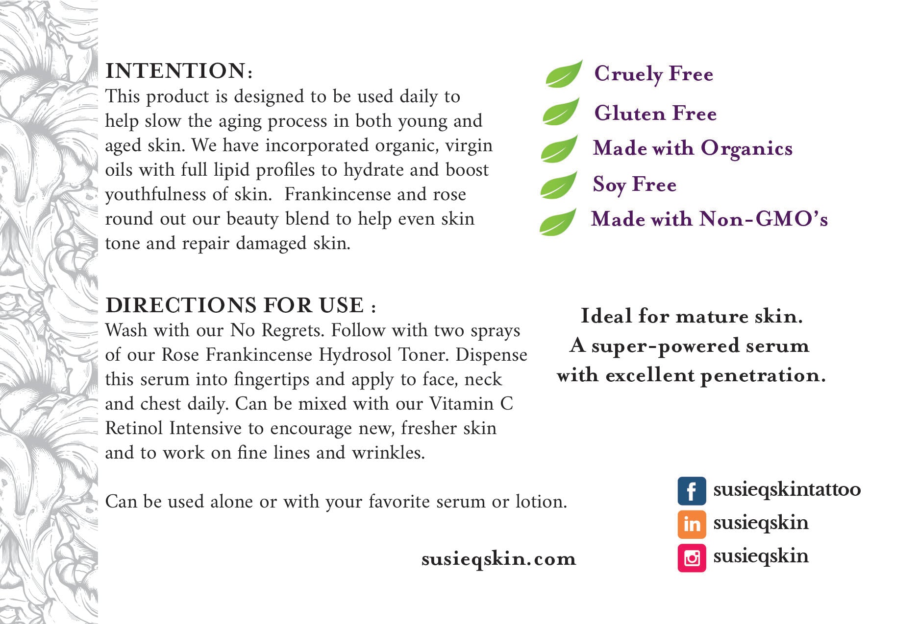 GOLDEN ANTI-AGING FACIAL OIL SERUM | Organic | All-Natural | Wrinkle Reducing Skin Serum | Rose Frankincense | 1oz