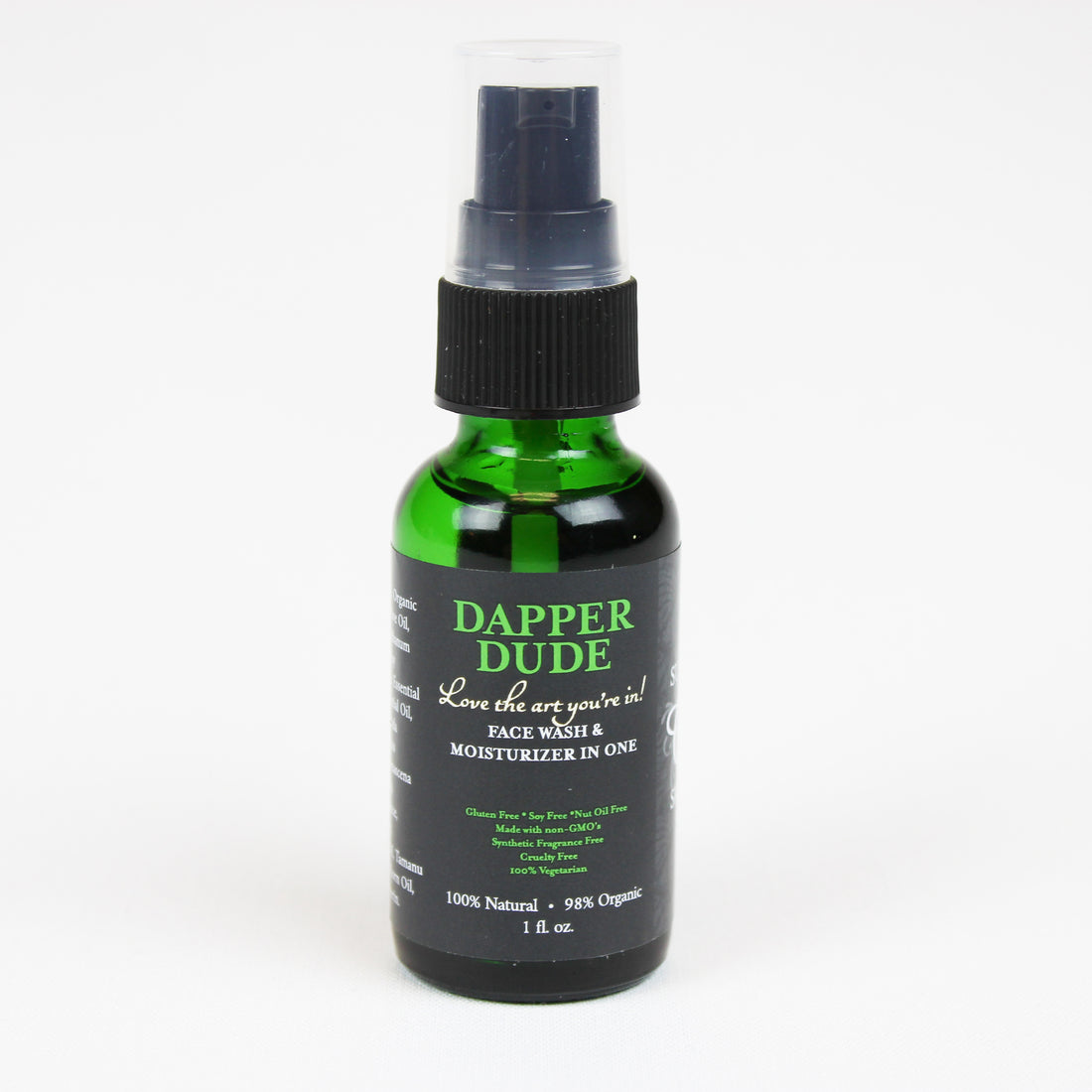 DAPPER DUDE | Men's Face Wash & Moisturizer-in-One | Organic | All-Natural | Complete Skin Care | 1oz