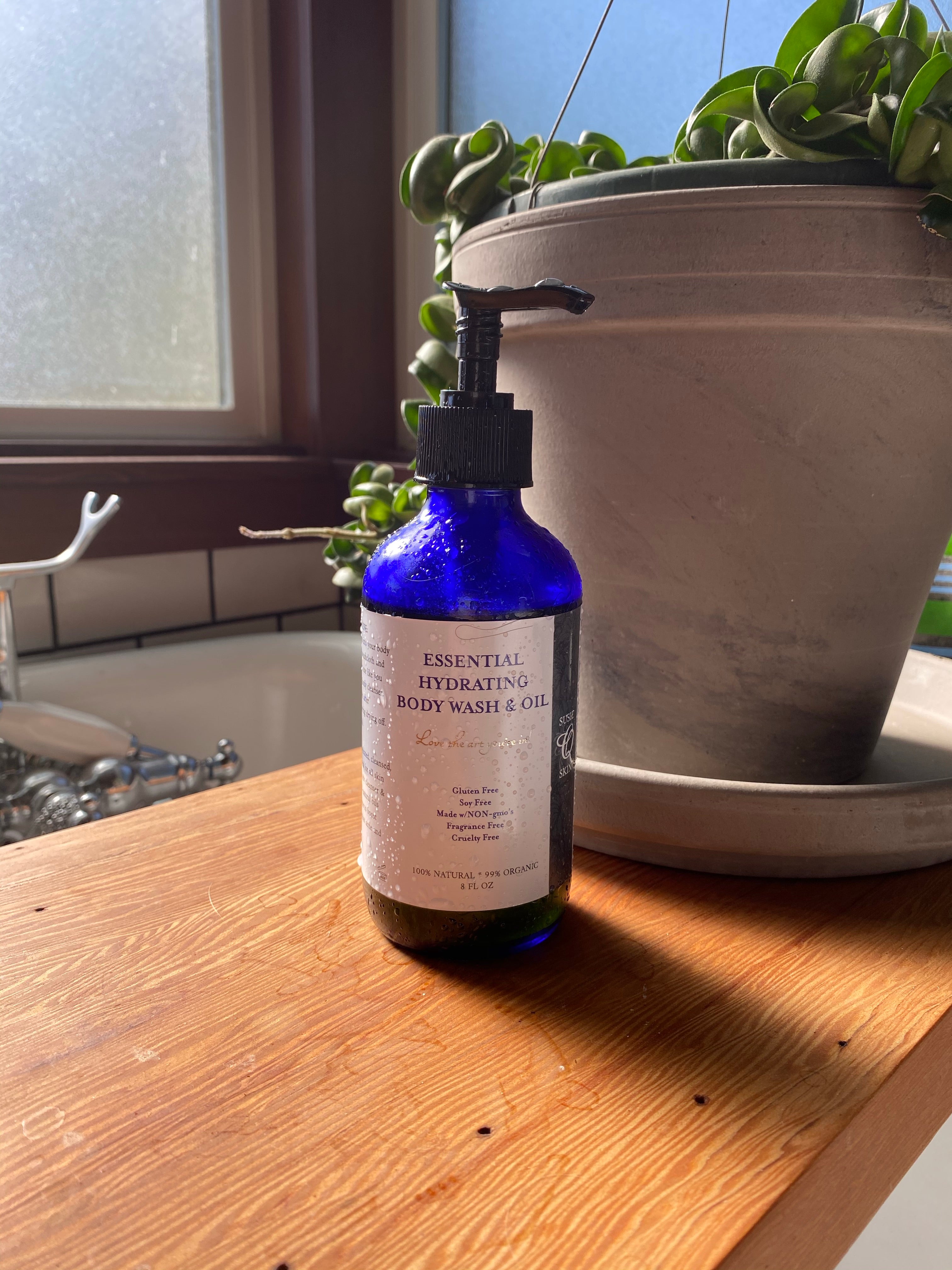 HYDRATING BODY WASH | Organic | All- Natural | Balancing Body Wash | Bathing Body Oil | Oil Cleanser for your Body | 8oz